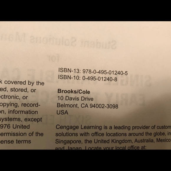 Solutions for Stewart’s Single Variable Calculus - Picture 2 of 2